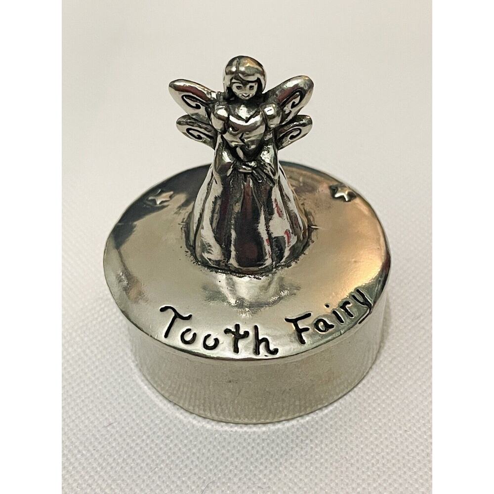 Tooth Fairy Princess Keepsake Trinket Box Pewter Small 2.5” 2004 Basic Spirit